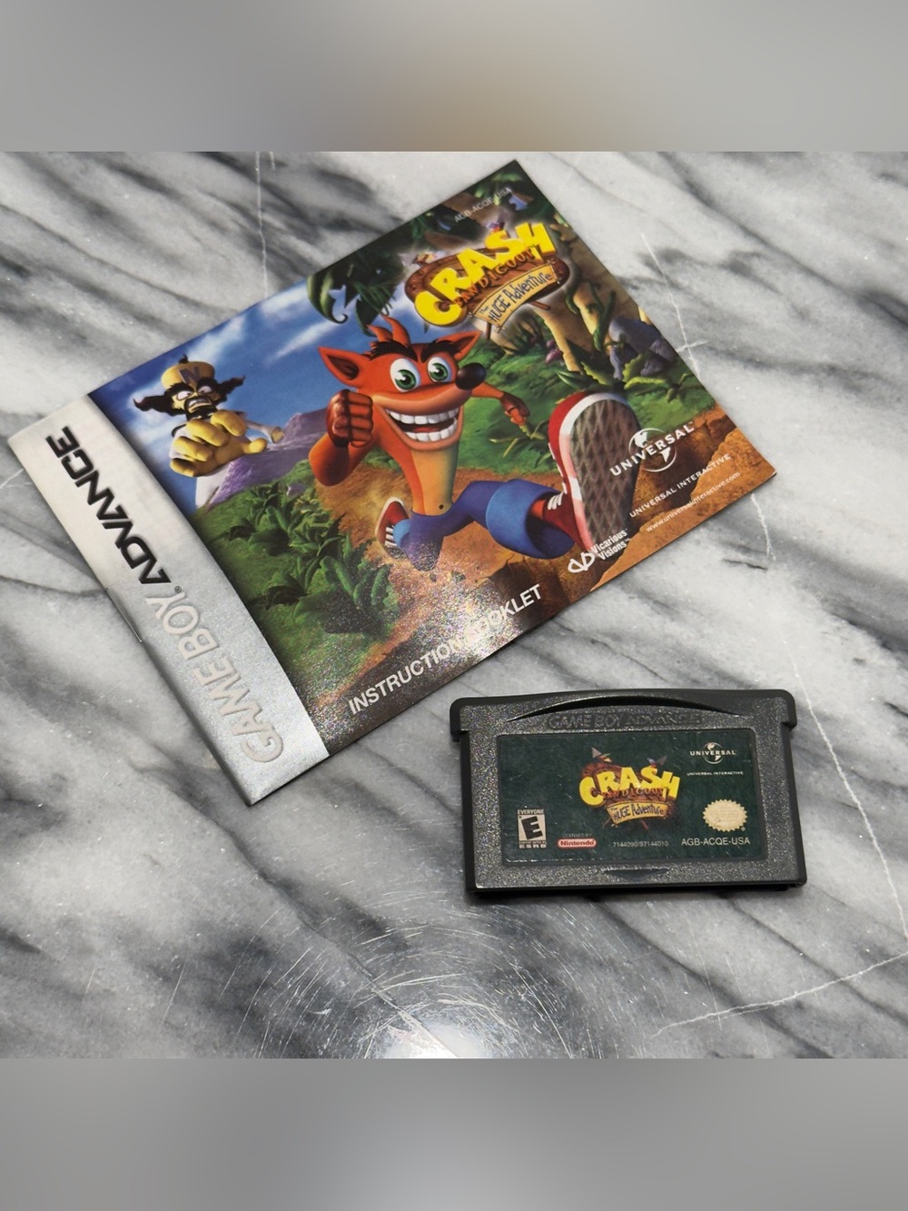 Crash Bandicoot: The Huge Adventure (Nintendo GBA 2002 Tested AUTHENTIC W Manual